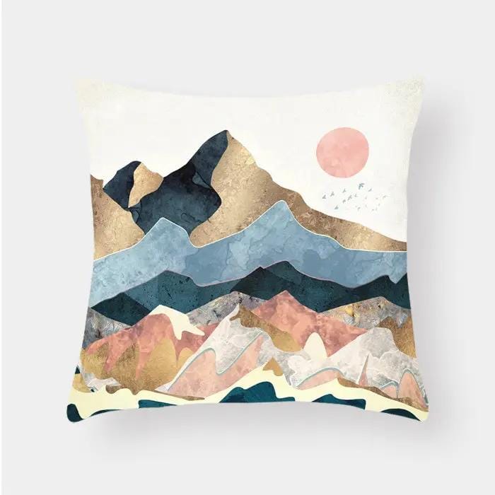 Scenic Landscape Decorative Cushion Cover – Boho Modern Pillowcase 18color by Simple Homes