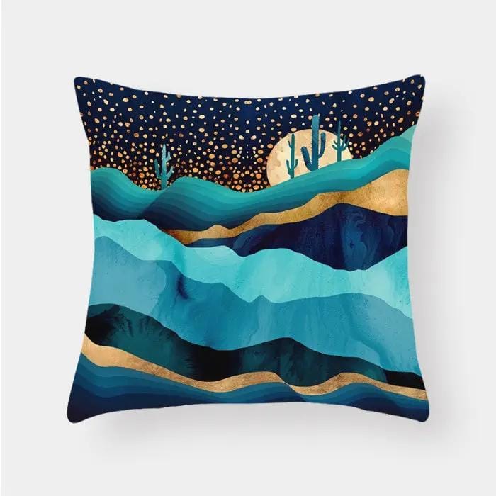 Scenic Landscape Decorative Cushion Cover – Boho Modern Pillowcase 4color by Simple Homes