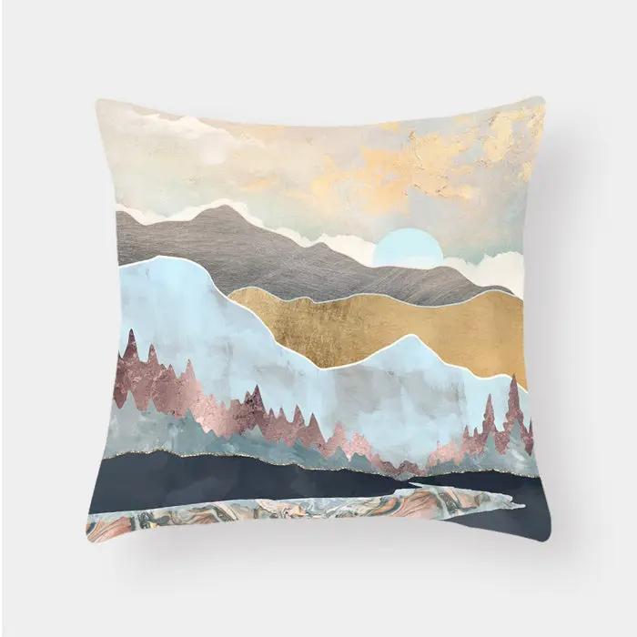 Scenic Landscape Decorative Cushion Cover – Boho Modern Pillowcase 5color by Simple Homes