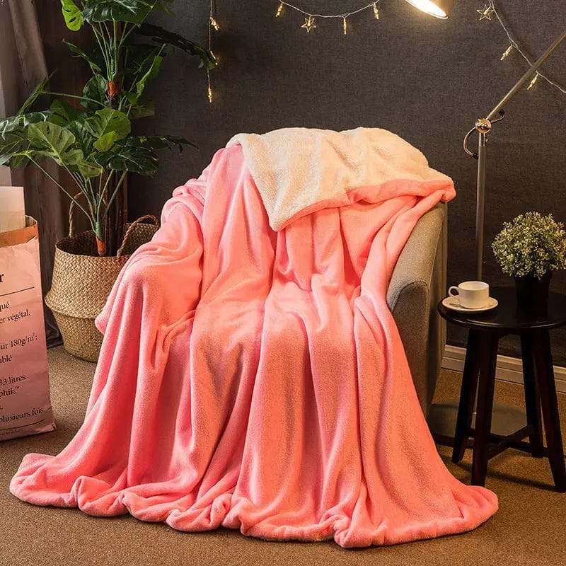 Silken Embrace Flannel Throw Pink / 100x160cm by Simple Homes