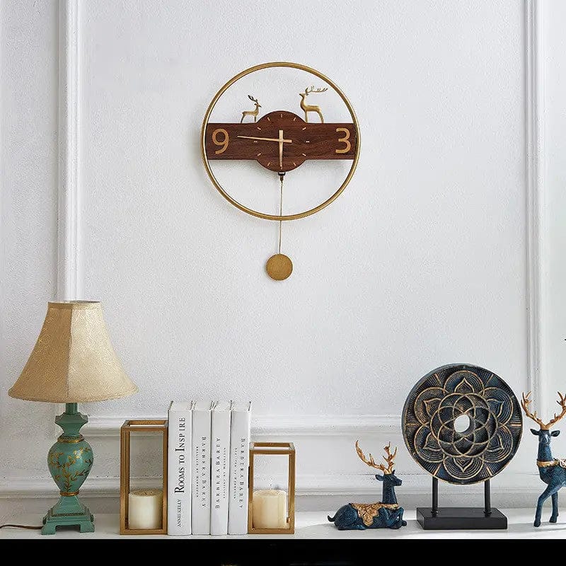 Skybird Harmony™ Copper Wall Clock Brown by Simple Homes