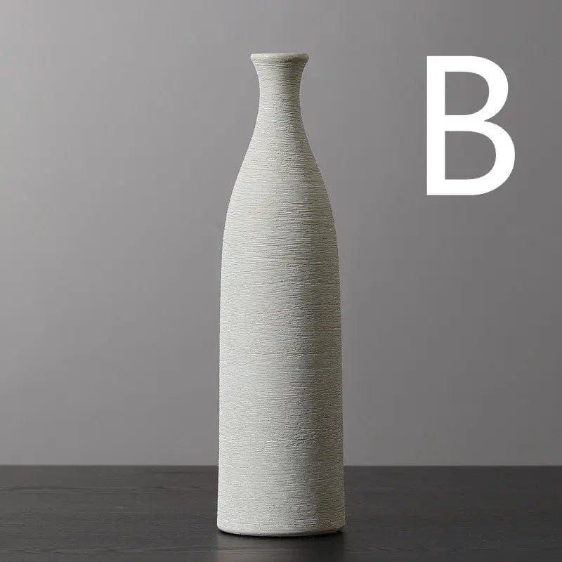 Solaro Ceramic Vases – Minimalist Tall Silhouettes B by Simple Homes