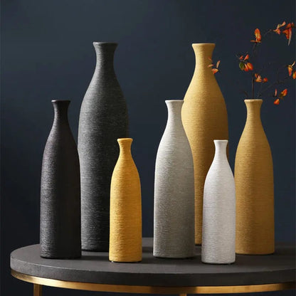 Solaro Ceramic Vases – Minimalist Tall Silhouettes by Simple Homes