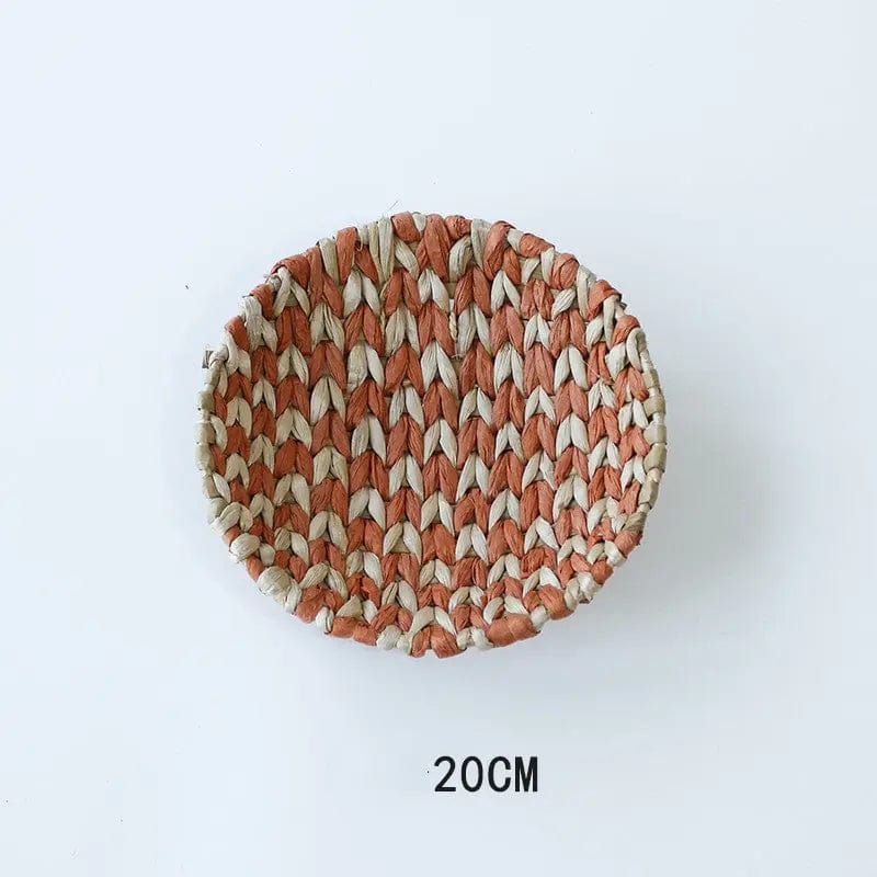 SunRipple Woven Straw Wall Art – Geometric Boho Wall Decor D by Simple Homes