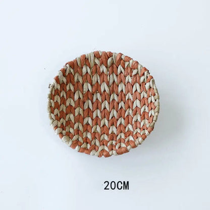 SunRipple Woven Straw Wall Art – Geometric Boho Wall Decor D by Simple Homes