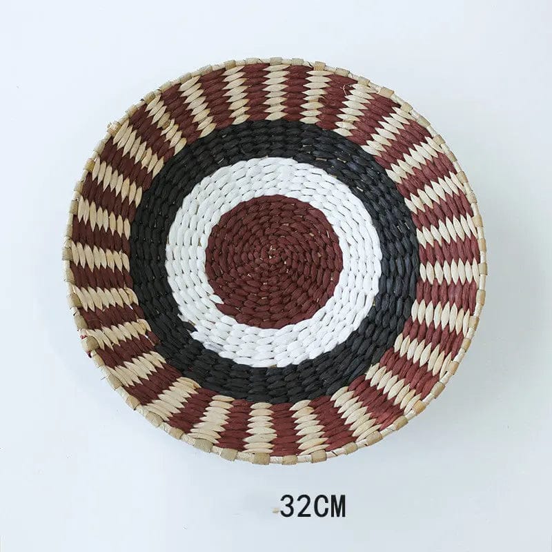 SunRipple Woven Straw Wall Art – Geometric Boho Wall Decor F by Simple Homes