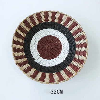 SunRipple Woven Straw Wall Art – Geometric Boho Wall Decor F by Simple Homes