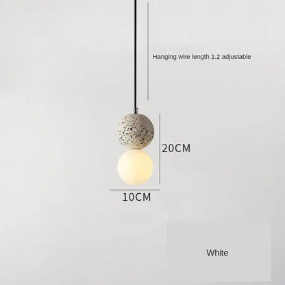 Terra Duo Cement Pendant Light White / White light by Simple Homes
