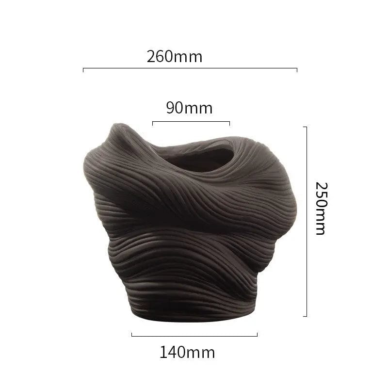 Terra Flow Ceramic Vase – Sculptural Handmade Collection 25wool bottles by Simple Homes