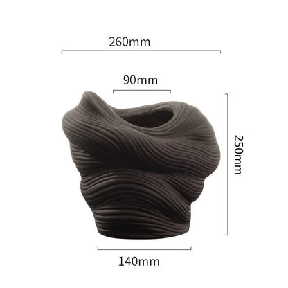 Terra Flow Ceramic Vase – Sculptural Handmade Collection 25wool bottles by Simple Homes