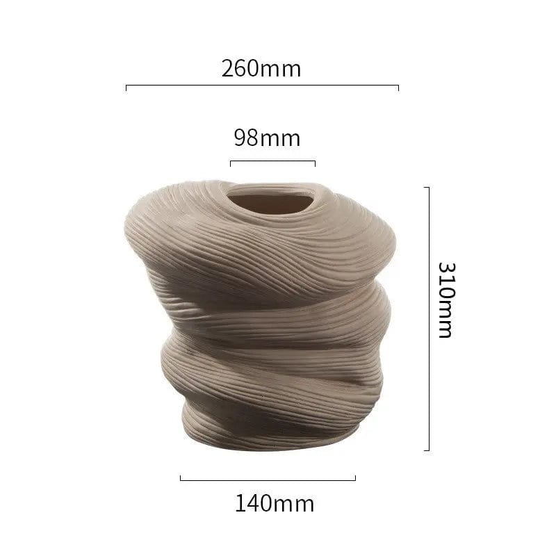 Terra Flow Ceramic Vase – Sculptural Handmade Collection 31wool bottles by Simple Homes