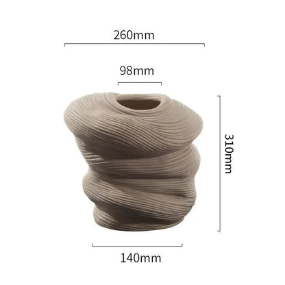 Terra Flow Ceramic Vase – Sculptural Handmade Collection 31wool bottles by Simple Homes