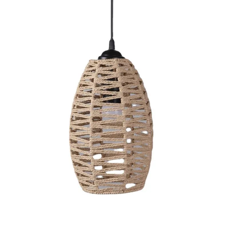 TerraGlow Woven Pendant Lamps – Handcrafted Paper String Shades by Simple Homes