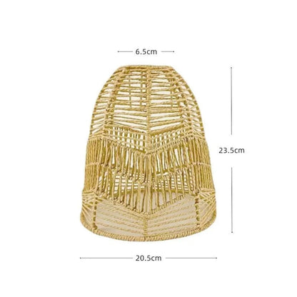 TerraGlow Woven Pendant Lamps – Handcrafted Paper String Shades XH22 012 by Simple Homes