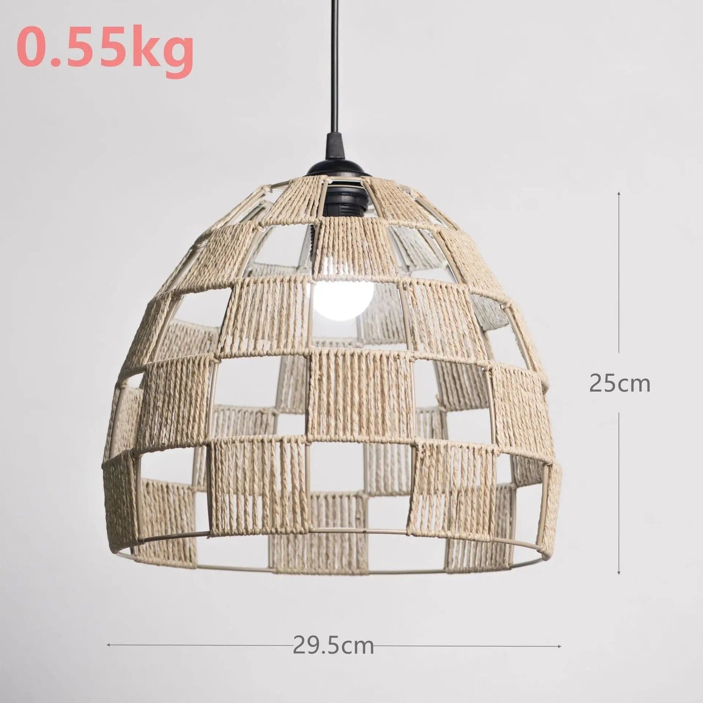 TerraGlow Woven Pendant Lamps – Handcrafted Paper String Shades XH22 160 by Simple Homes