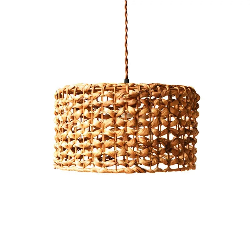 TerraWeave™ Bamboo Rattan Chandelier – Handwoven Pendant Light for Cozy Interiors Yellow by Simple Homes