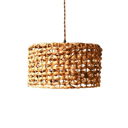 TerraWeave™ Bamboo Rattan Chandelier – Handwoven Pendant Light for Cozy Interiors Yellow by Simple Homes
