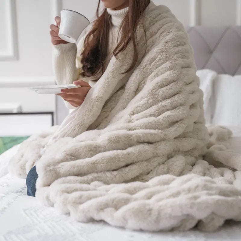 VelvetNest Faux Fur Throw Blanket by Simple Homes