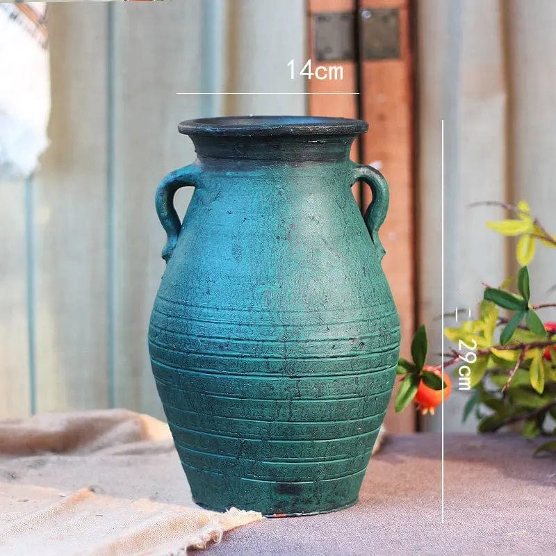 Verona Mosaic Ceramic Vase L038 Green by Simple Homes