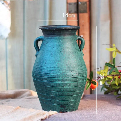 Verona Mosaic Ceramic Vase L038 Green by Simple Homes