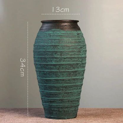 Verona Mosaic Ceramic Vase Z020 Green by Simple Homes