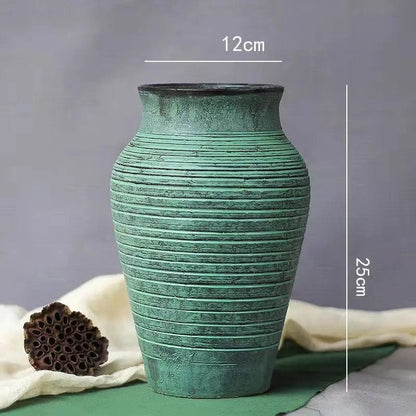Verona Mosaic Ceramic Vase Z026 Green by Simple Homes
