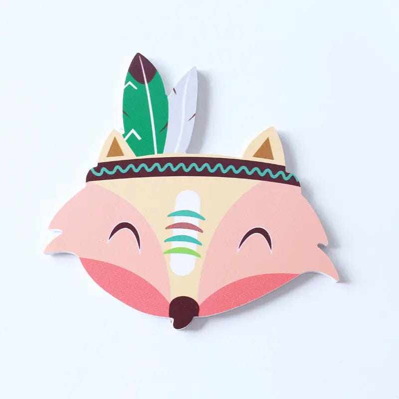 Whimsical Animal Wall Décor – Soft Cotton Heads for Kids' Rooms A by Simple Homes