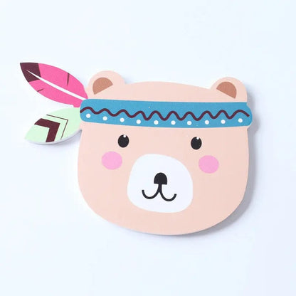 Whimsical Animal Wall Décor – Soft Cotton Heads for Kids' Rooms C by Simple Homes