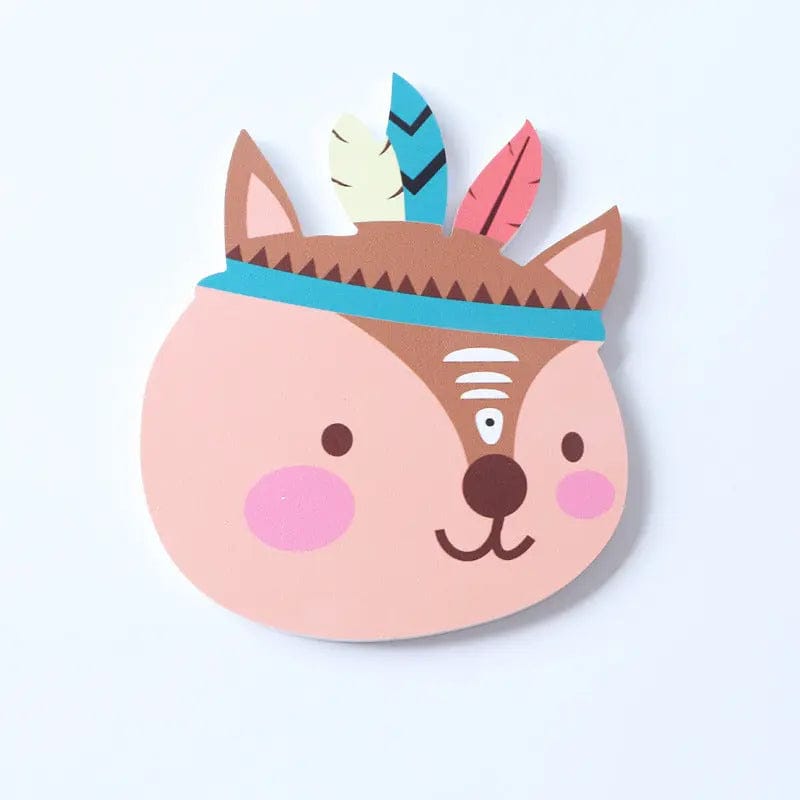 Whimsical Animal Wall Décor – Soft Cotton Heads for Kids' Rooms D by Simple Homes