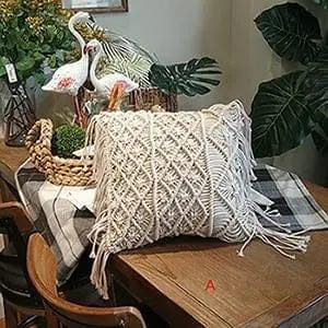Woven Elegance Cotton Cushion Set A / 45x45cm by Simple Homes