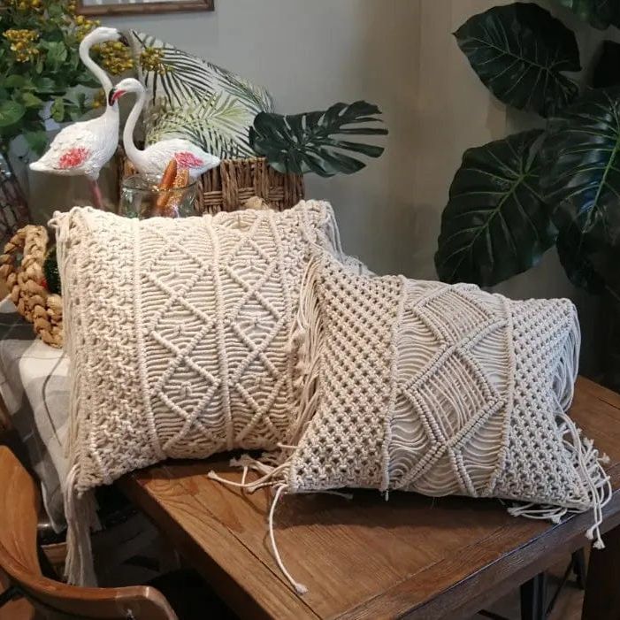 Woven Elegance Cotton Cushion Set by Simple Homes