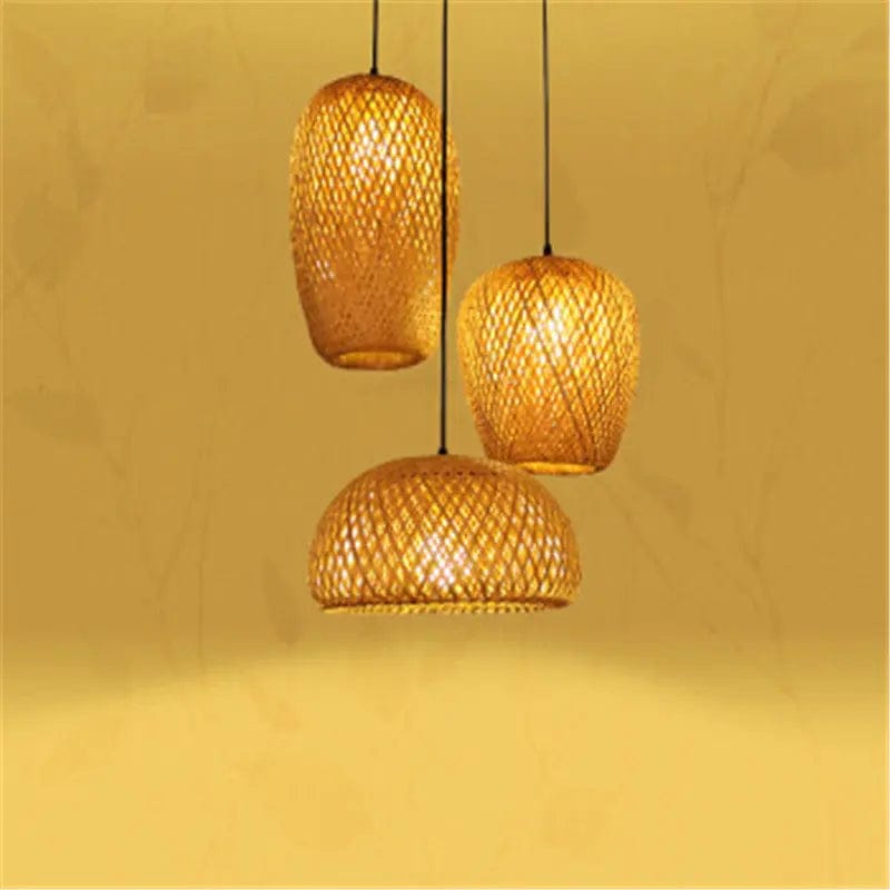 Woven Glow – Handcrafted Bamboo Pendant Light by Simple Homes