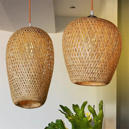 Woven Glow – Handcrafted Bamboo Pendant Light by Simple Homes