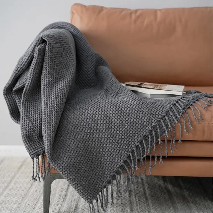 Woven Warmth – Lightweight Acrylic Throw Blanket by Simple Homes