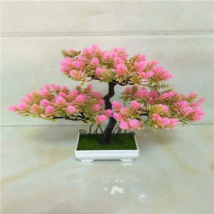 Zen-Style Artificial Bonsai Tree-Realistic Home Accent Pink by Simple Homes